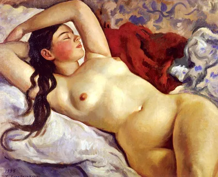 Портрет мадемуазель Неведомской. 1935. Холст, масло. 60 х 74. Музей искусства авангарда, Москва