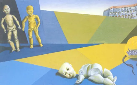 Натюрморт со сломанной куклой. 2008. Холст, масло. 68 х 107. Частное собрание