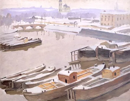 А. С. Ведерников. Тучков мост. 1935. Холст, масло. 70 х 90