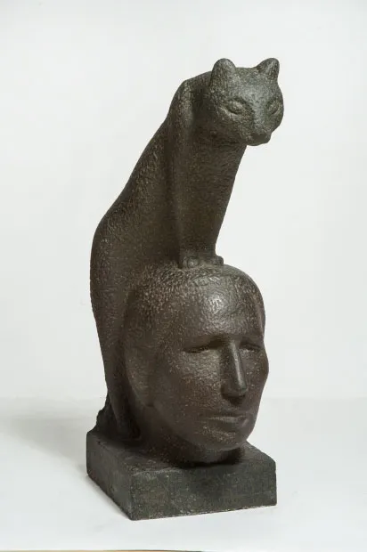 М.Харламова. Автопортрет. 1985–1986. Гранит, авторская патинировка