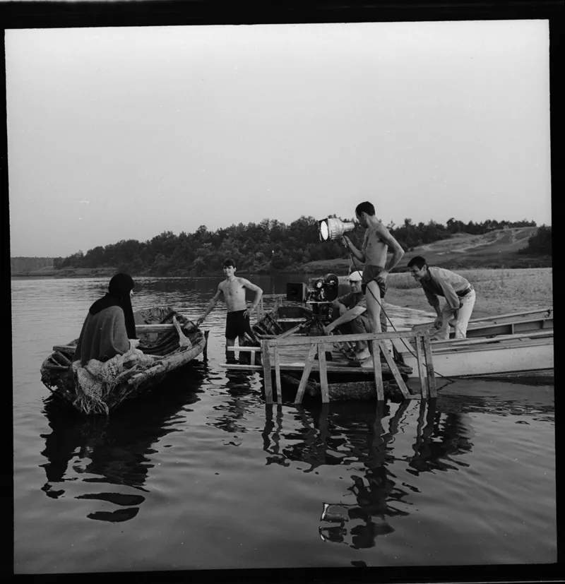 На съемках фильма «Андрей Рублев». 1964–65. Фотограф Георгий Васюкевич (Киноконцерн «Мосфильм»)