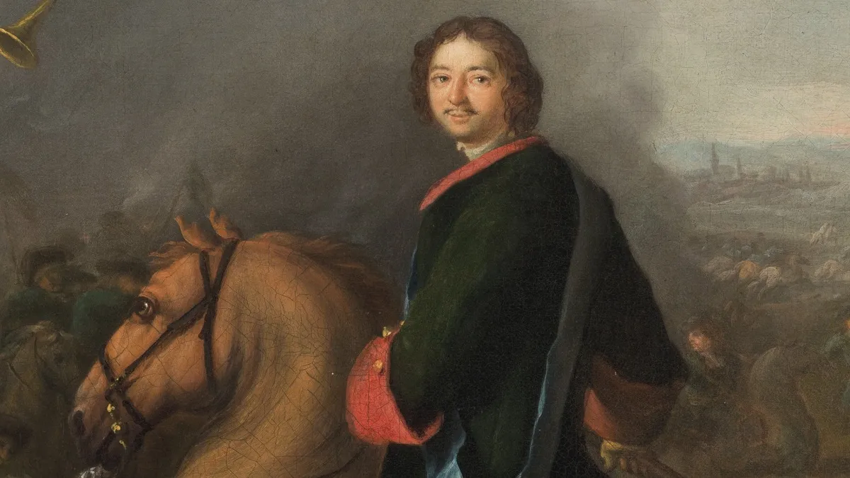 Петр I в Полтавской битве. Таннауер И.-Г. 1724