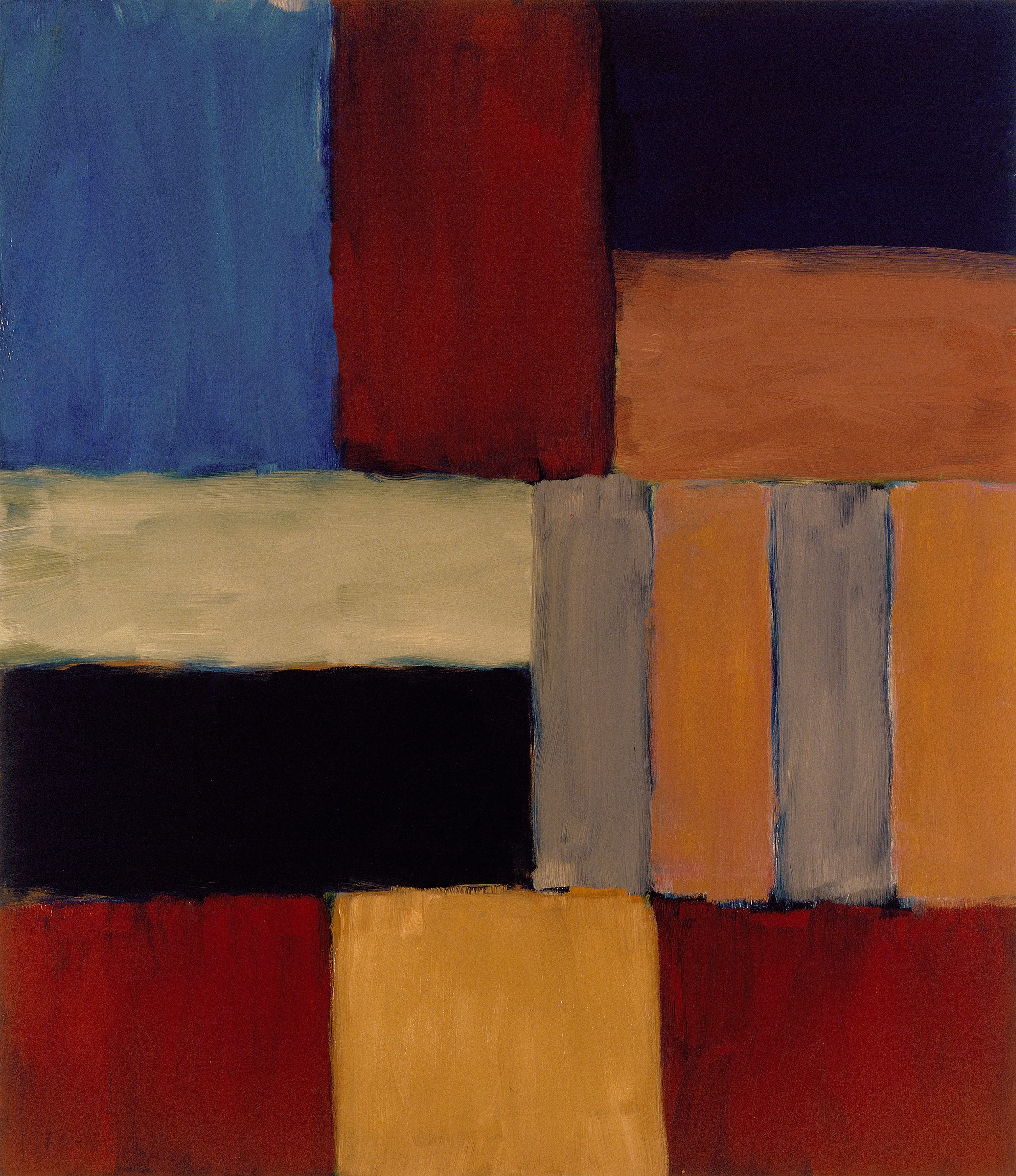 Шон Скалли. «Стена светло-голубого Черного моря», 2009 г. Алюминий, масло. Предоставлено автором © Sean Scully