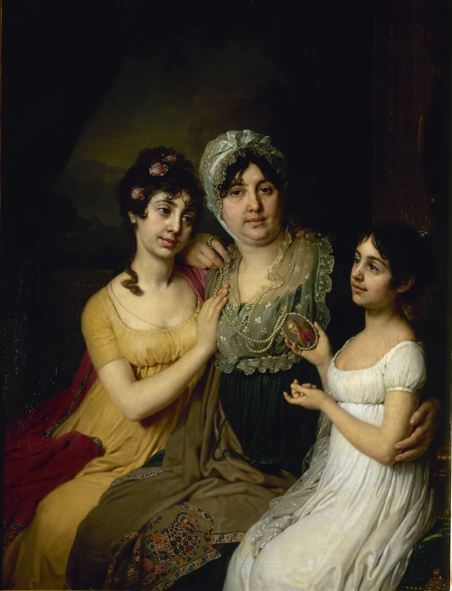 Портрет А.И.Безбородко с дочерьми Любовью и Клеопатрой