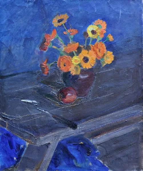Ноготки. 1974 Холст, масло. 63 х 53