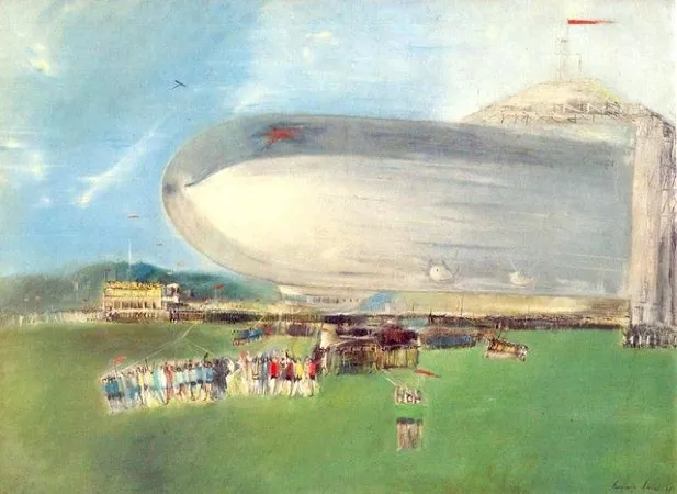 Дирижабль. 1931. Холст, масло. 155,5х199