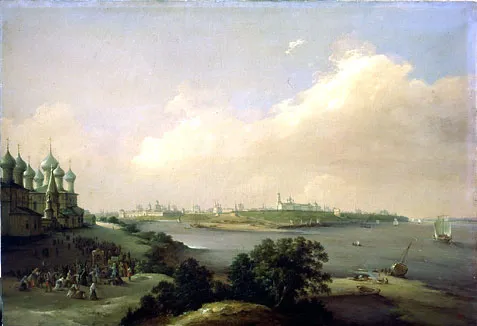 Н.Г.Чернецов. Вид города Ярославля. 1860. Холст, масло. 75 x 107.