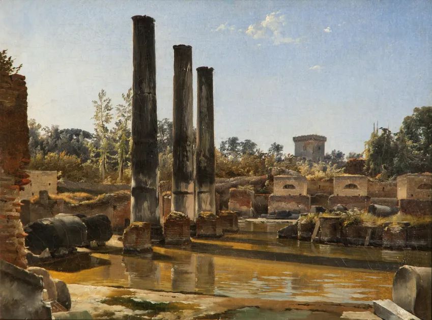 С.Ф. Щедрин. Храм Сераписа в Поццуоли. 1828 (?). Холст, масло. 25 x 31,5. ГРМ