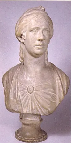 А. Н. Воронихин. Портрет М. Ф. Воронихиной, урожденной Лонд (1771 - 1822), жены архитектора. Не позднее 1810. Гипс. 64 х 40 х 26