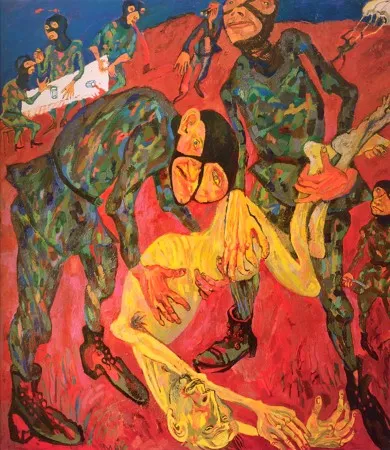 Реквием террористу. 2003-2004. Холст, масло. 260х240 