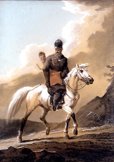А.О.Орловский. Черкес. 1807. Бумага, пастель. 52 x 38,5.