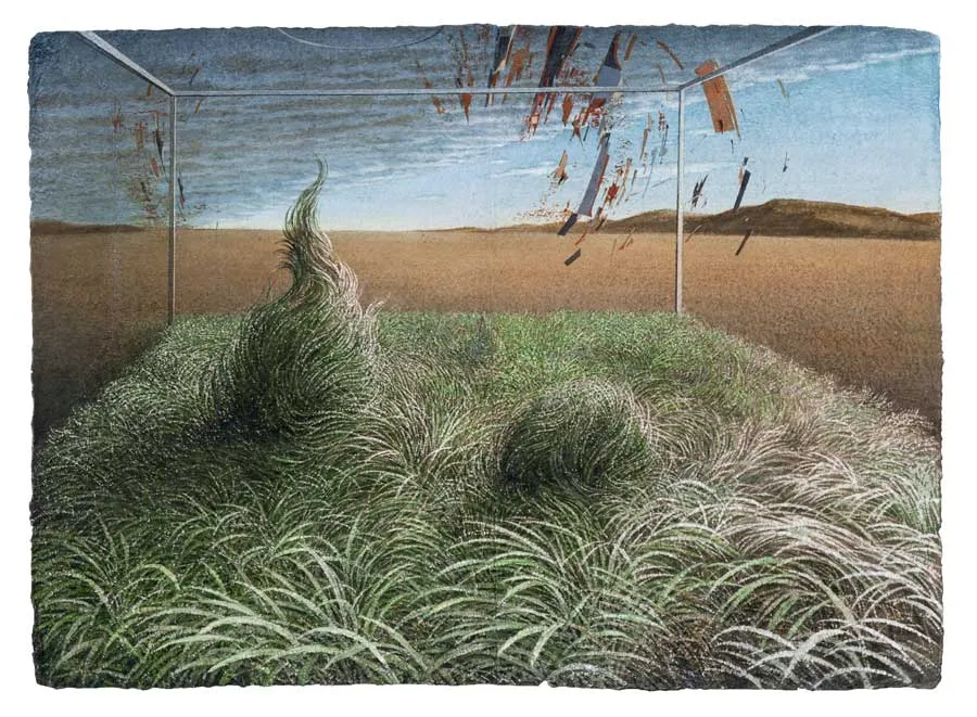 Остров. 2014. Авторская бумага, акварель. 80×105