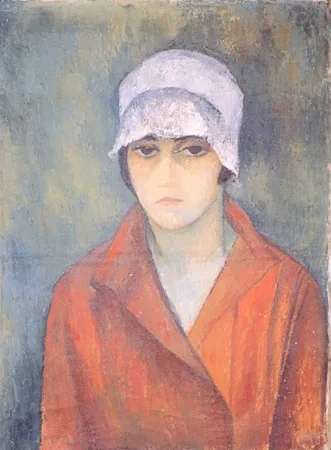 Т. И. Купервассер. Девушка в белой шляпке. 1928. Холст, масло. 78,3 х 56,8