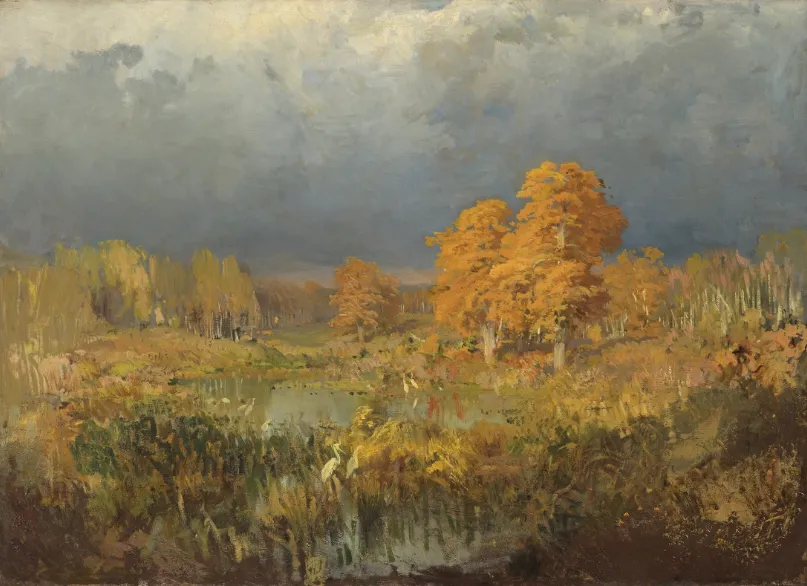 Ф.А. Васильев. Болото в лесу. Осень. 1872(3). Холст, масло. ГРМ.