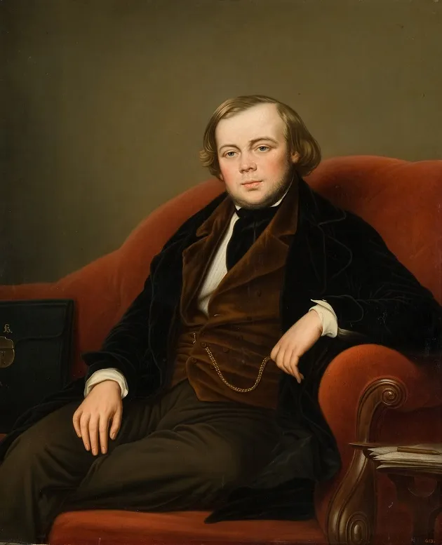 Штейбен К.К. Портрет В.А. Кокорева. Около 1850. ГРМ.