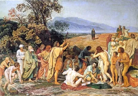 Иванов А.А. Явление Христа народу. 1836-1837(?). Эскиз. Холст, масло.53,5х74,5