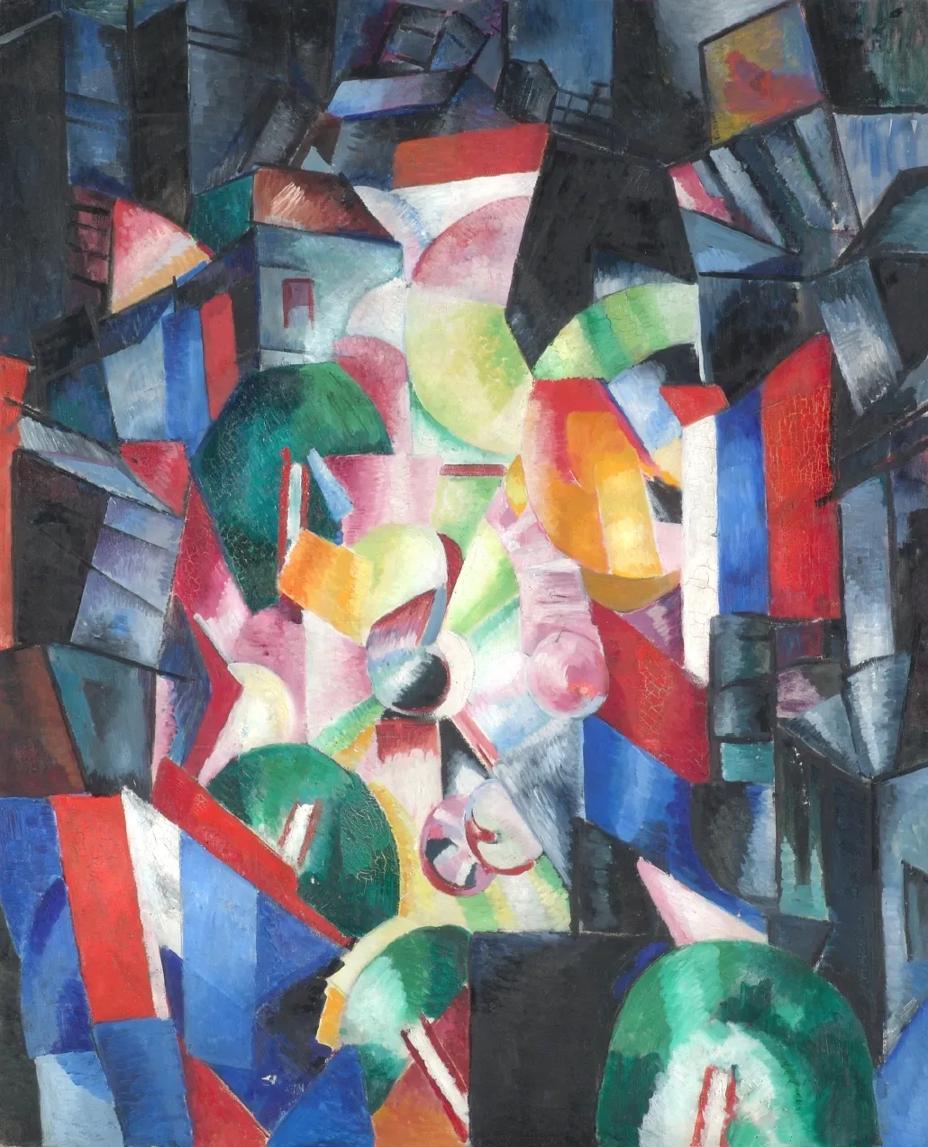Александра Экстер. Город ночью. 1913. Х.,м. ГРМ.