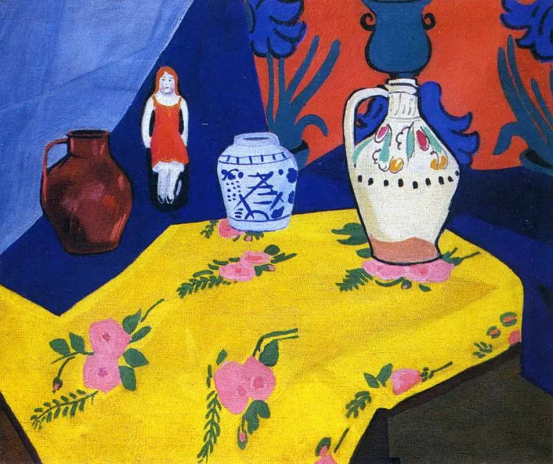 Натюрморт с желтой скатертью