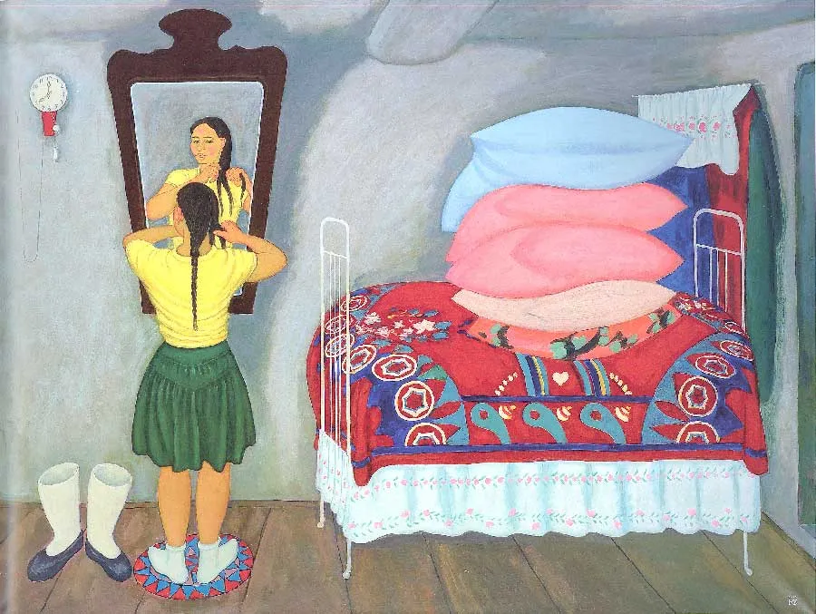 Юрий Рысухин. Утро. Башкирская невеста.2008. Холст, акрил, масло.