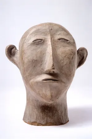 6. Андрей Петрович Агилев. 1913-? Селькуп (остяк). Голова. 1937. Терракота тонированная. 23х19х13,5