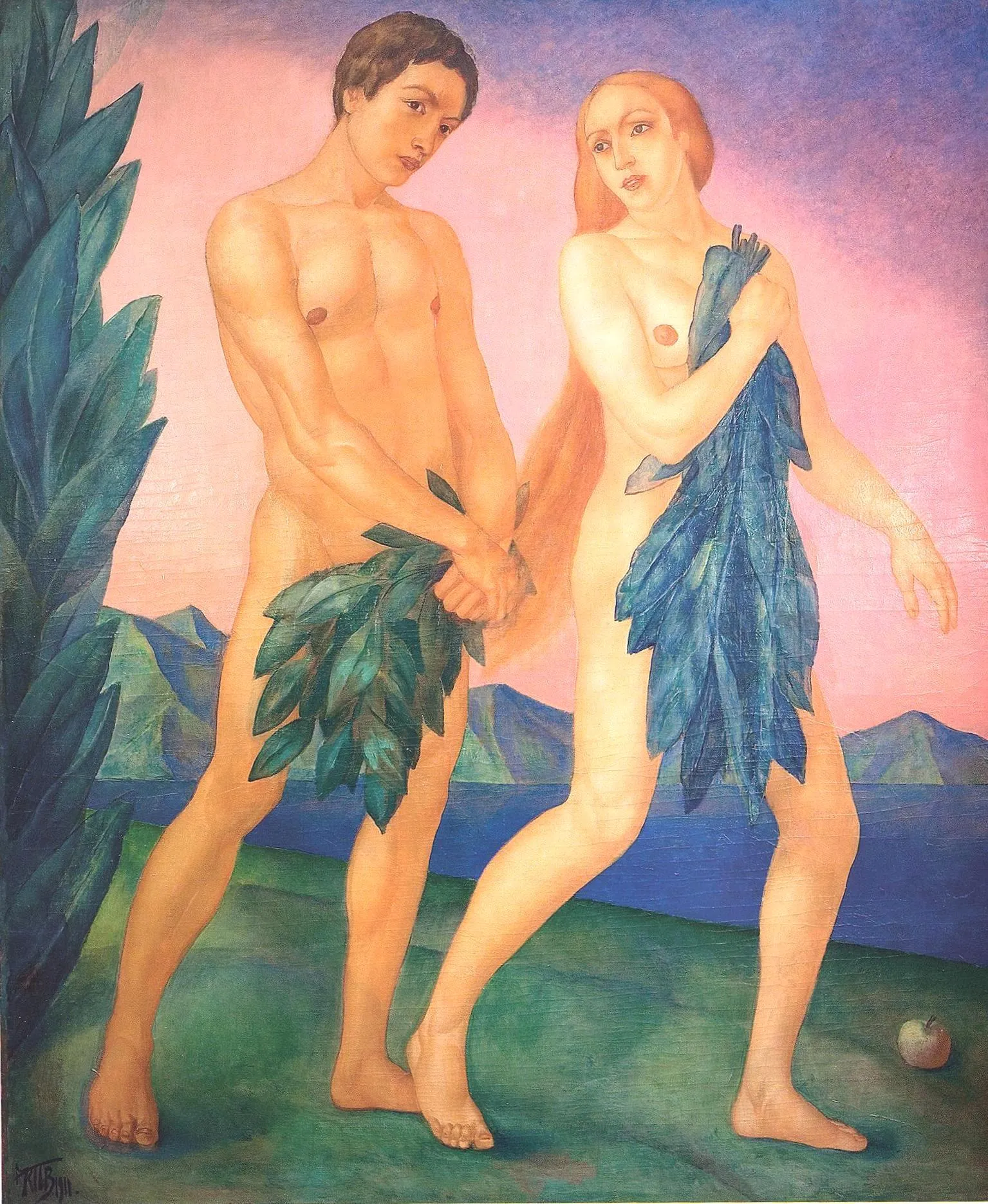 К. Петров-Водкин. Изгнание из рая. 1911. Холст, масло. Собрание семьи Палеевых, Санкт-Петербург