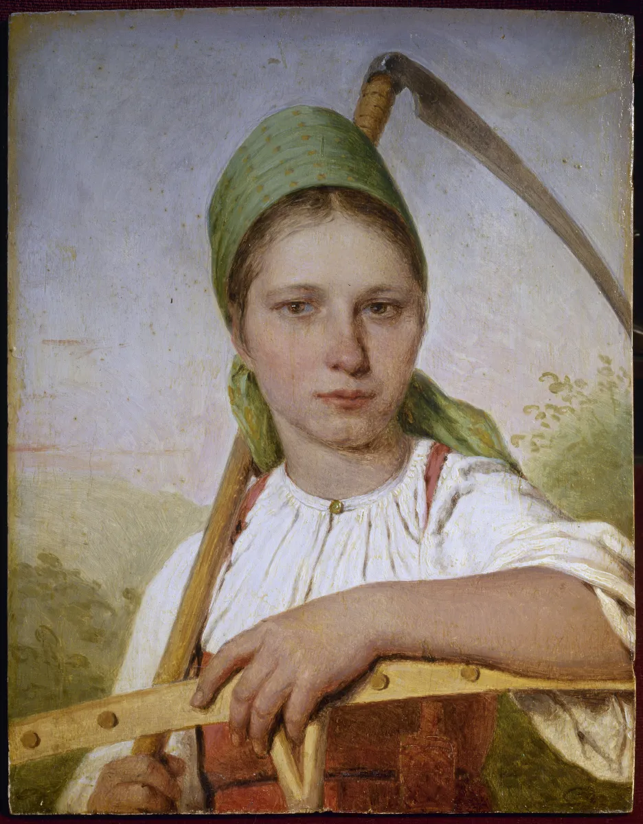 Крестьянка с косой и граблями (Пелагея)