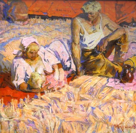 Курнаков А.И. Жатва. 1964. Холст, масло. 68х68