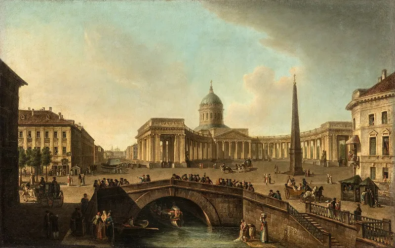 Алексеев Ф.Я. Вид Казанского собора в Петербурге. Не ранее 1810. Холст, масло. ГРМ.