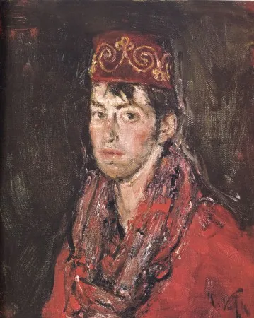 Портрет Виталика в турецкой феске. 2010.Холст, масло. 61х51
