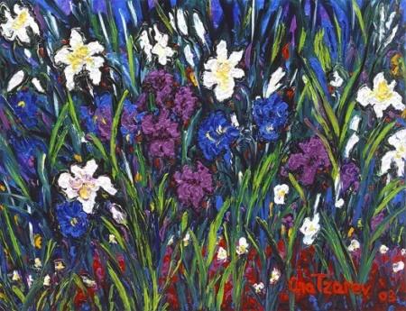 Садовые лилии. 2003. Холст, масло. 89х118,4