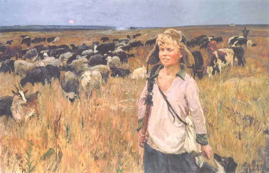 А.А.Пластов Витя-подпасок. 1951. Холст, масло. ГРМ