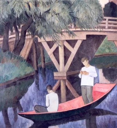 Т. И. Купервассер. В лодке. Около 1929. Холст, масло. 153 х 141