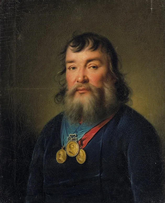Неизвестный художник. Портрет Василия Алексеевича Злобина. Начало XIX в. ГРМ.