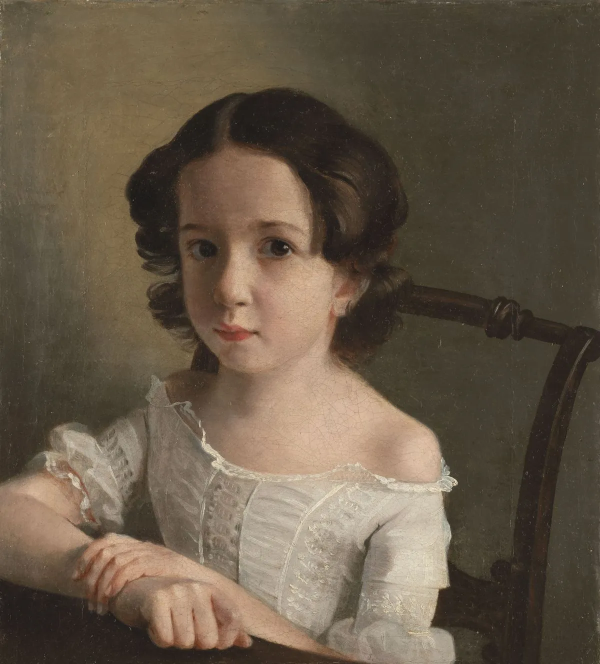  Ф.А. Тулов. Портрет девочки, сидящей на стуле. 1842