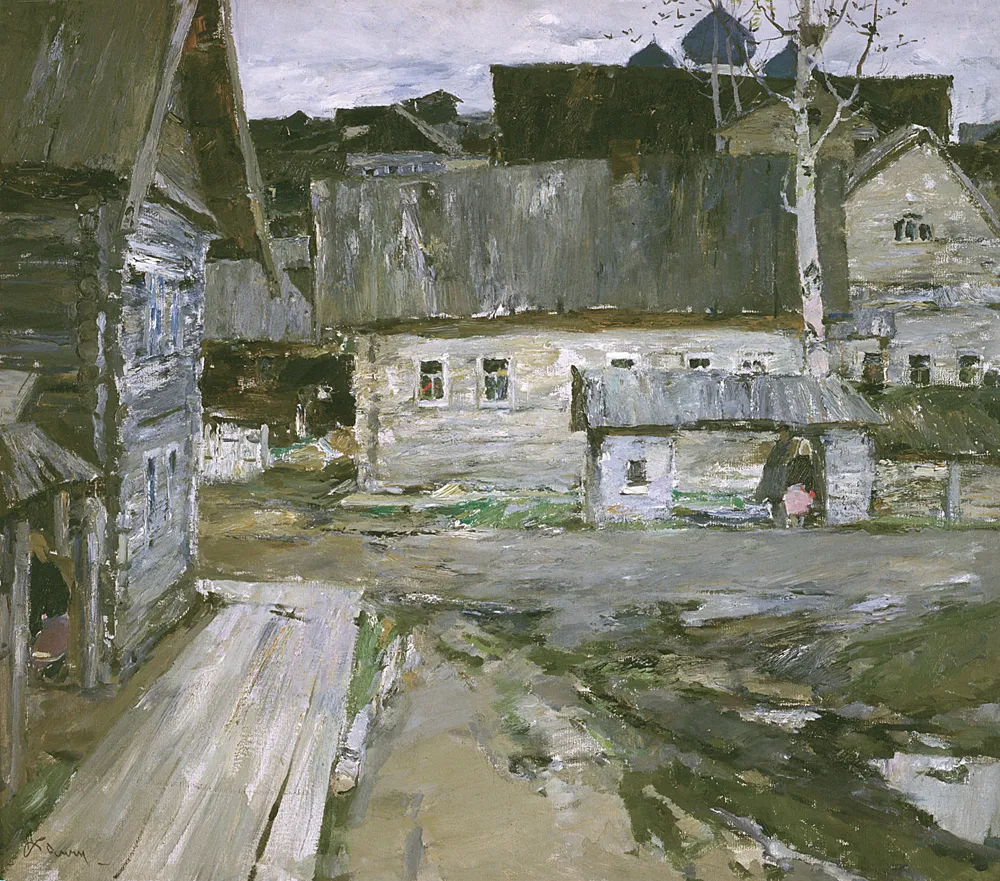 П. Фомин. Старый город Каргополь. 1965. Холст, масло. 101 х 105. ГРМ