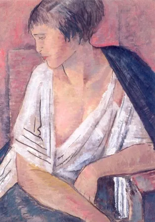 А. Н. Самохвалов. Женский портрет. 1920-е. Холст, масло. 42,5 х 31,5