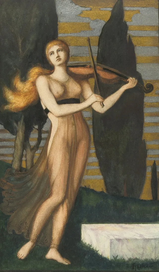 Памяти А. Беклина. 1900-е. Бумага, смешанная техника.